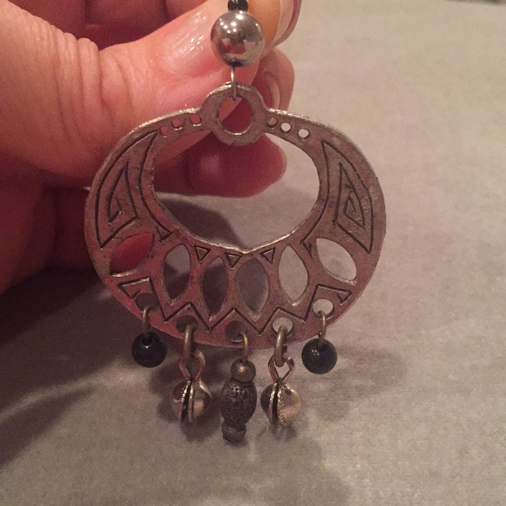 Boho Silver Dangling Earrings